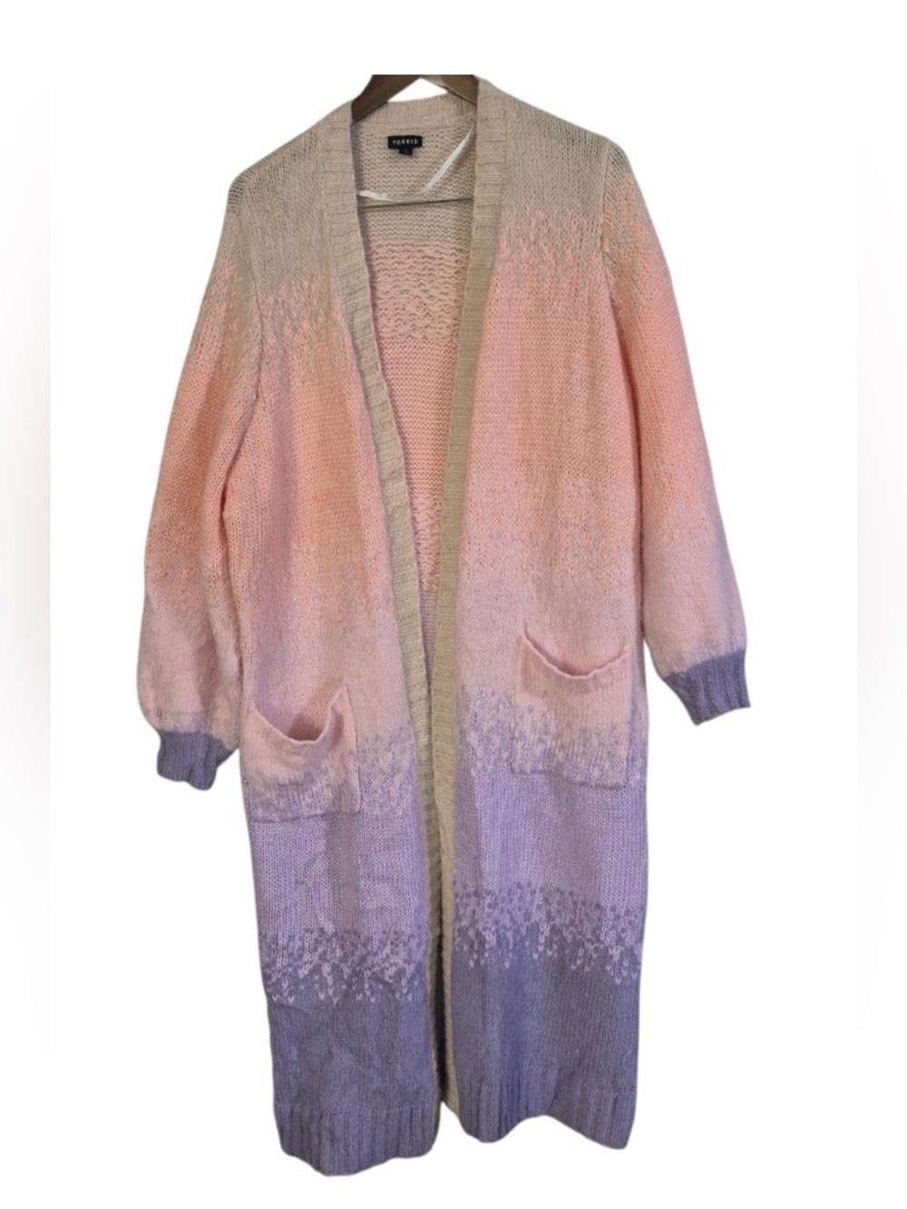 Torrid Coatigan Sweater Pinks And Purples 1XL